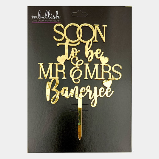 Personalized Bridal Shower/Engagement Acrylic Cake Topper - CWA11