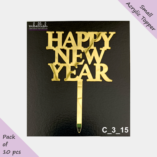 Merry Christmas Acrylic Cake Topper | Size - 3 inches, Pack of 10, SKU-C_3_15