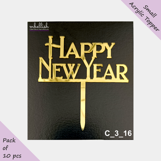 Merry Christmas Acrylic Cake Topper | Size - 3 inches, Pack of 10, SKU-C_3_16