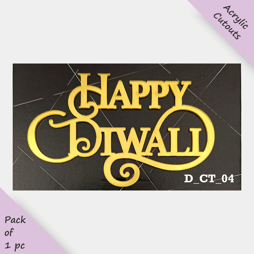 Diwali Acrylic Cutouts, Size - Medium, Pack of 1, SKU- D_CT_04