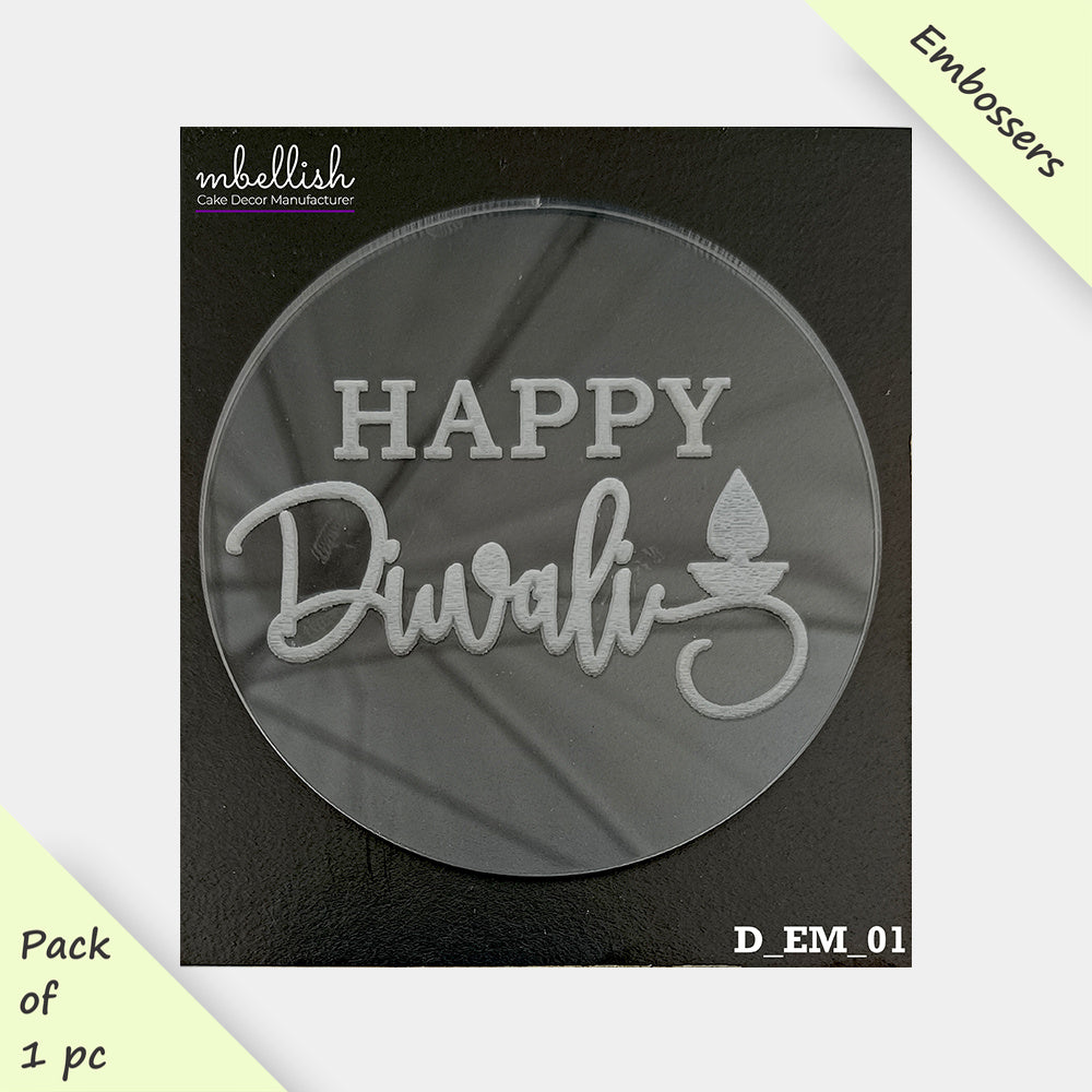 Diwali Acrylic Embosser, Size-3 inches, Pack of 1, Sku - D_EM_01