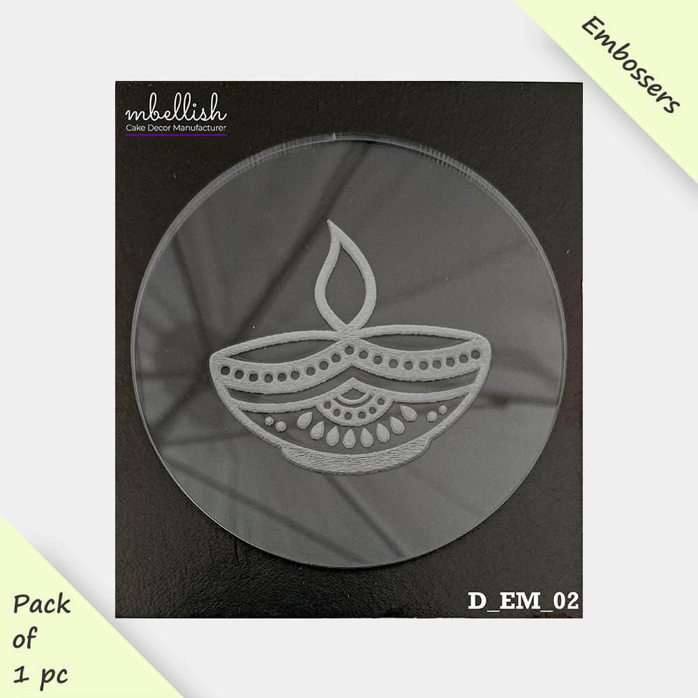 Diwali Acrylic Embosser, Size-3 inches, Pack of 1, Sku - D_EM_02