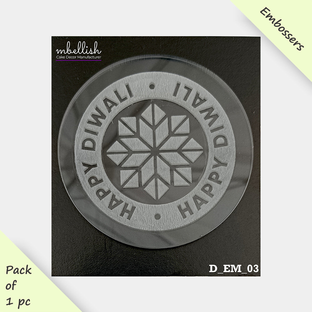 Diwali Acrylic Embosser, Size-3 inches, Pack of 1, Sku - D_EM_03