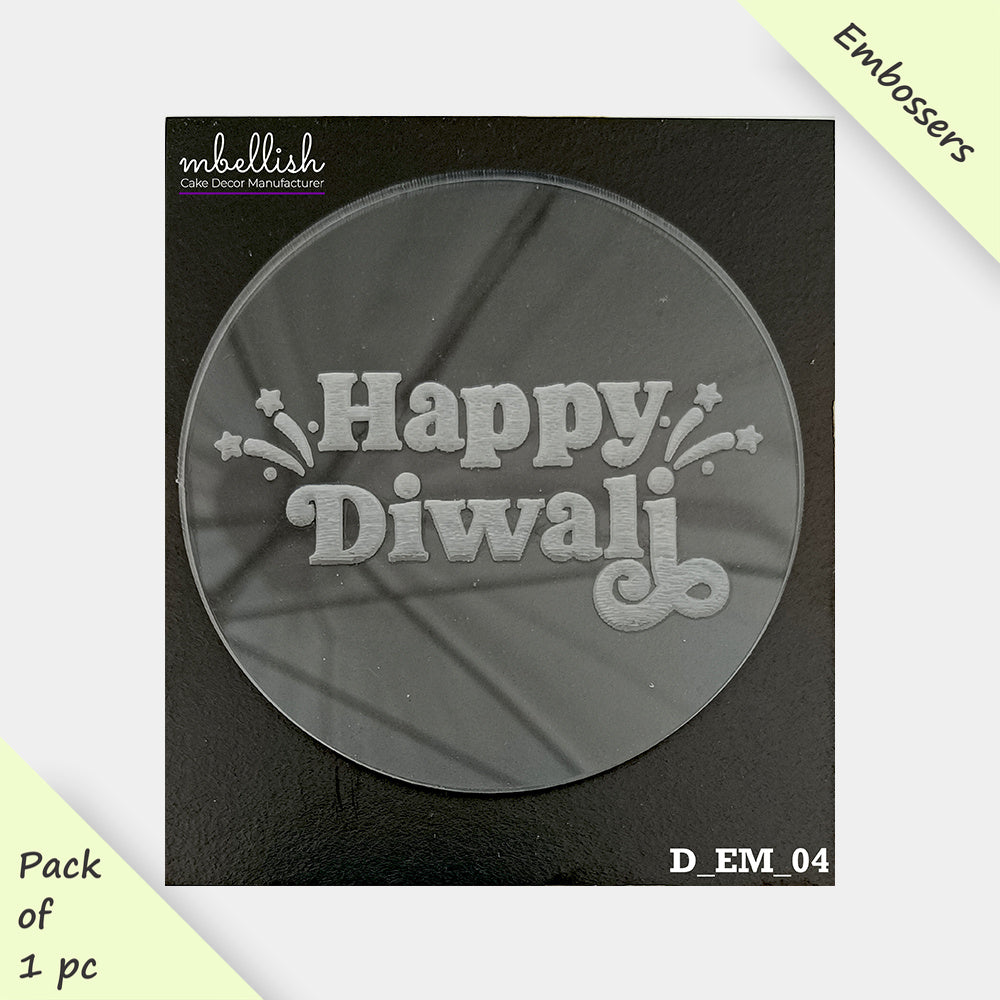 Diwali Acrylic Embosser, Size-3 inches, Pack of 1, Sku - D_EM_04
