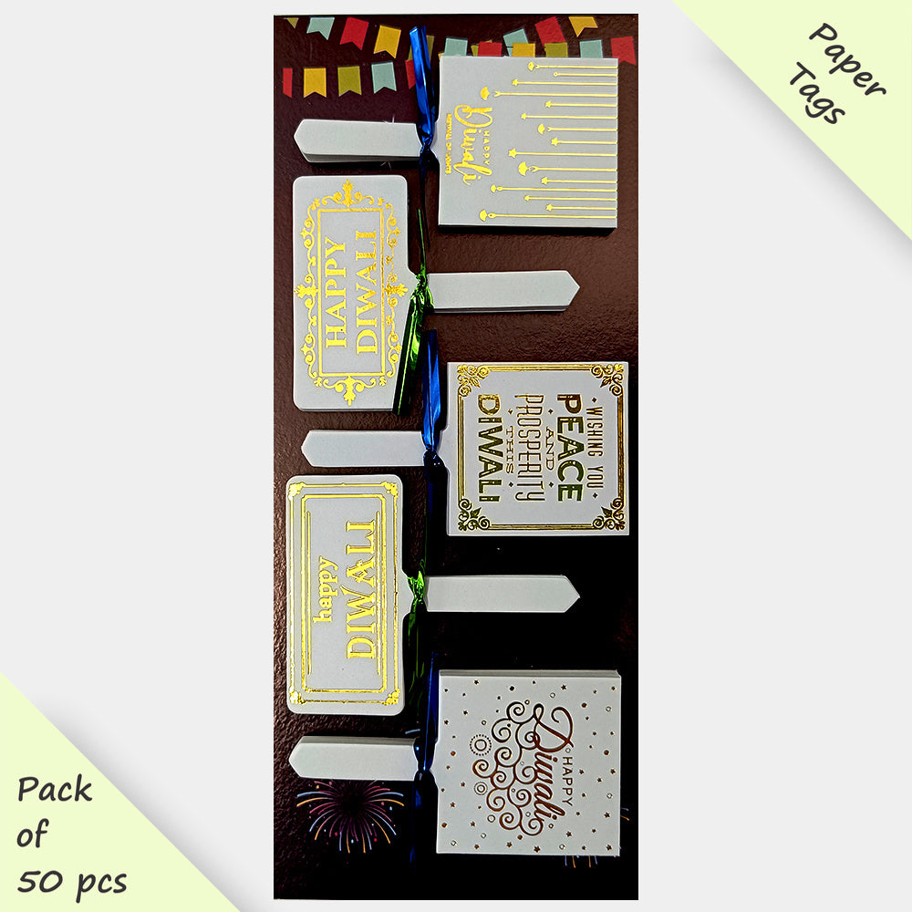 Diwali Paper Cake Toppers, Size - Small, Pack of 50, Sku - D_PT_01