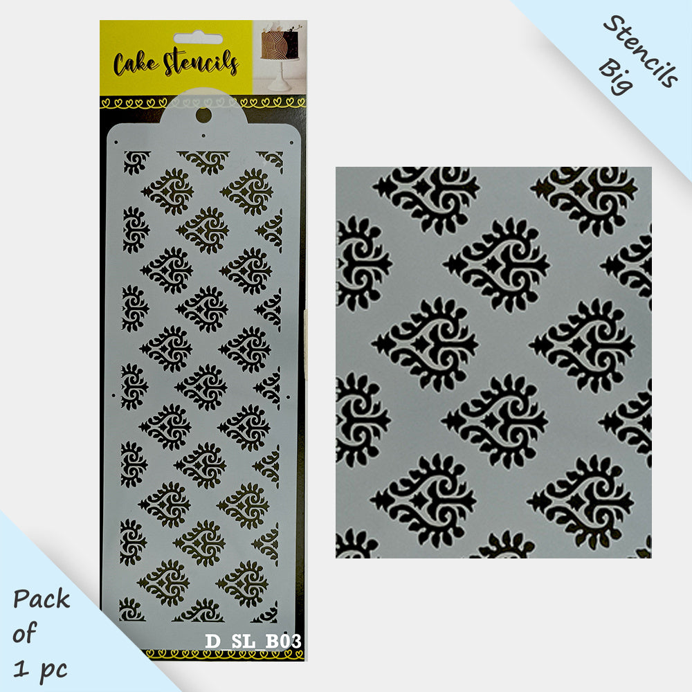 Diwali Stencil Design Size - 4 x 12 inches ~ Pack of 1, Sku - D_SL_B03
