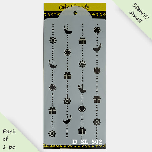 Diwali Stencil Design Size - 4 x 12 inches ~ Pack of 1, Sku - D_SL_S02