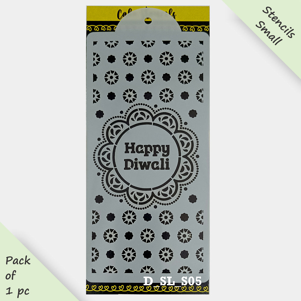 Diwali Stencil Design Size - 4 x 12 inches ~ Pack of 1, Sku - D_SL_S05