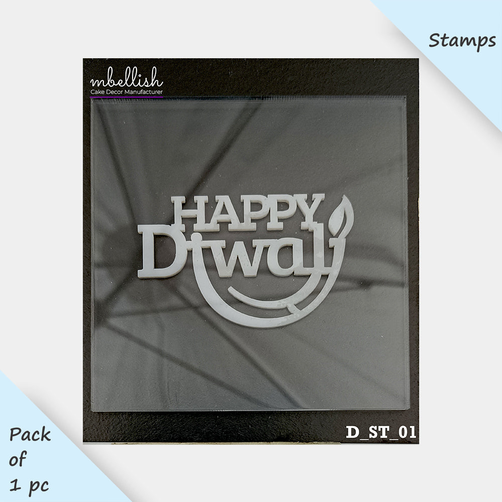 Diwali Acrylic Stamp, Size - 3 inches, Pack of 1, Sku - D_ST_01