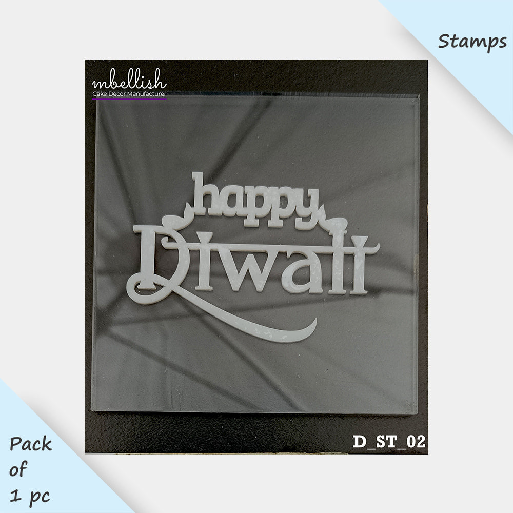 Diwali Acrylic Stamp, Size - 3 inches, Pack of 1, Sku - D_ST_02