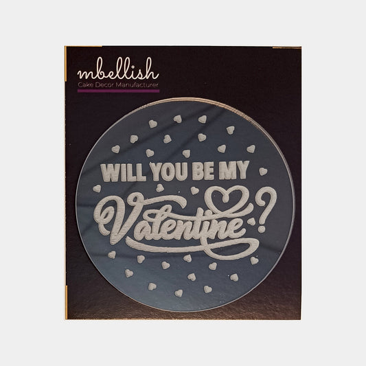 Will you be my Valentine Embosser, Size-3", Pack of 1, Sku - EM11226