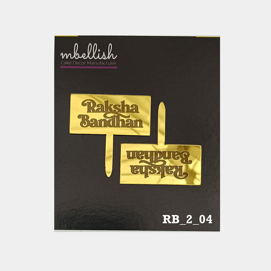 Raksha Bandhan Acrylic Cake Topper, Size - Small, Pack of 20, SKU- RB_2_04