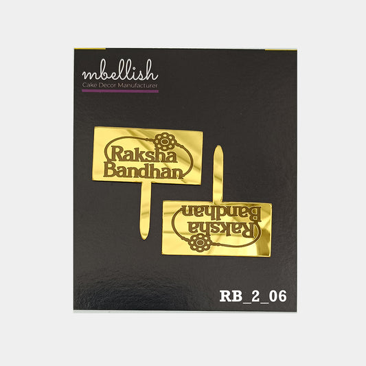 Raksha Bandhan, Acrylic Cake Topper, Size - Small, Pack of 20, SKU- RB_2_06