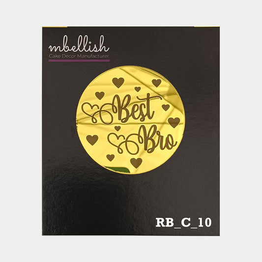 Best Bro Acrylic Coins/Charms, Size - 2 inches, Pack of 5, SKU - RB_C_10