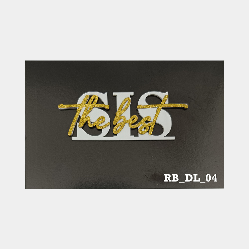 The Best Sis Acrylic Premium Charms, Size - Medium, Pack of 1, SKU - RB_DL_04