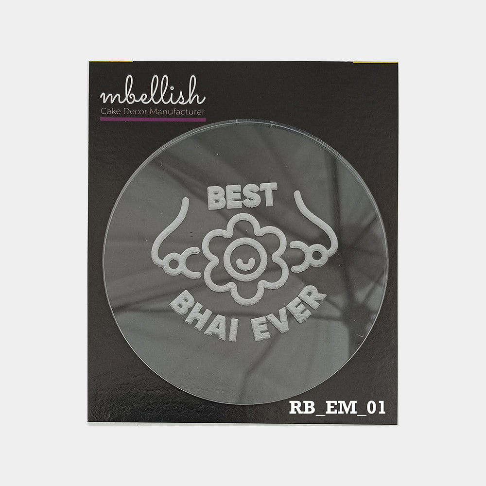 Best Bhai Ever Embosser, Size-3", Pack of 1, Sku - RB_EM_01