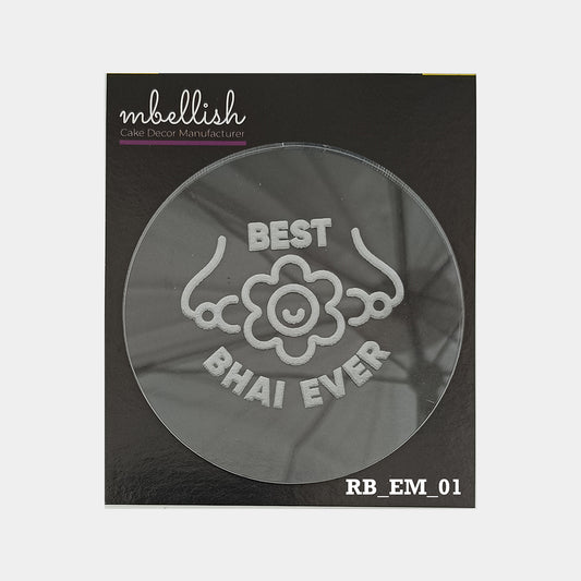 Best Bhai Ever Embosser, Size-3", Pack of 1, Sku - RB_EM_01