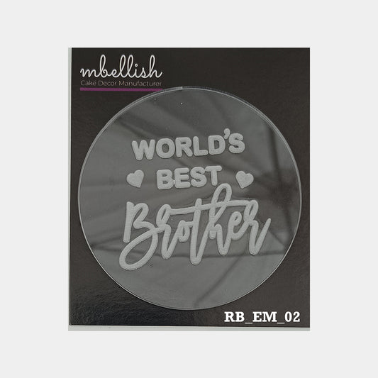 Worlds Best Brother Embosser, Size-3", Pack of 1, Sku - RB_EM_02