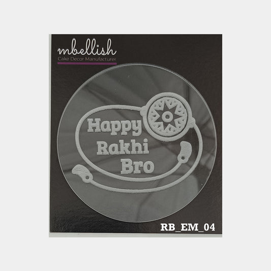 Happy Rakhi Bro Embosser, Size-3", Pack of 1, Sku - RB_EM_04