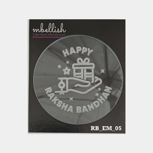 Happy Raksha Bandhan Embosser, Size-3", Pack of 1, Sku - RB_EM_05