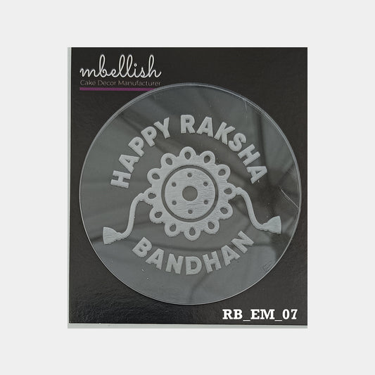 Happy Raksha Bandhan Embosser, Size-3", Pack of 1, Sku - RB_EM_07