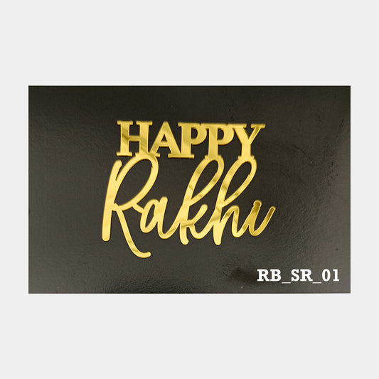 Happy Rakhi Acrylic Sticker, Size -3.75/4 in ~, Pack of 5, Sku - RB_SR_01