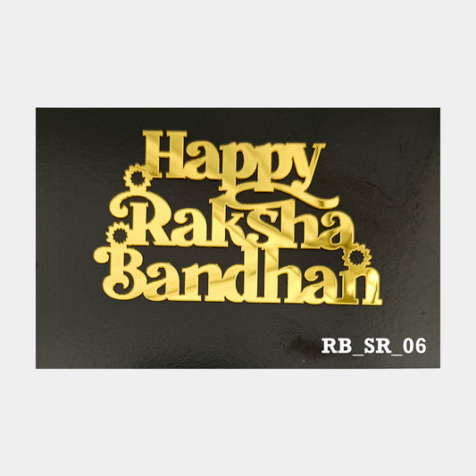 Happy Raksha bandhan Acrylic Sticker, Size -3.75/4 in ~, Pack of 5, Sku - RB_SR_06