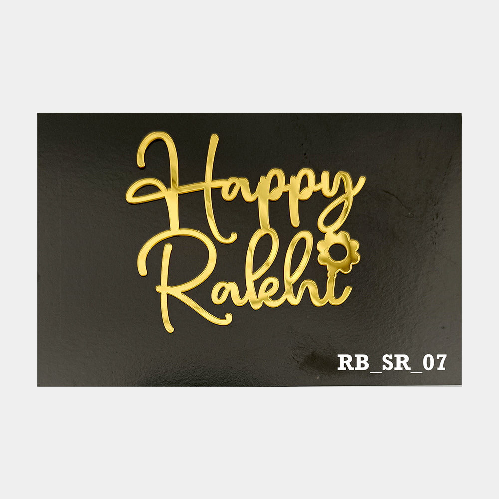 Happy Rakhi Acrylic Sticker, Size -3.75/4 in ~, Pack of 5, Sku - RB_SR_07