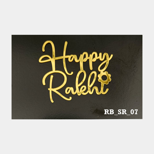 Happy Rakhi Acrylic Sticker, Size -3.75/4 in ~, Pack of 5, Sku - RB_SR_07
