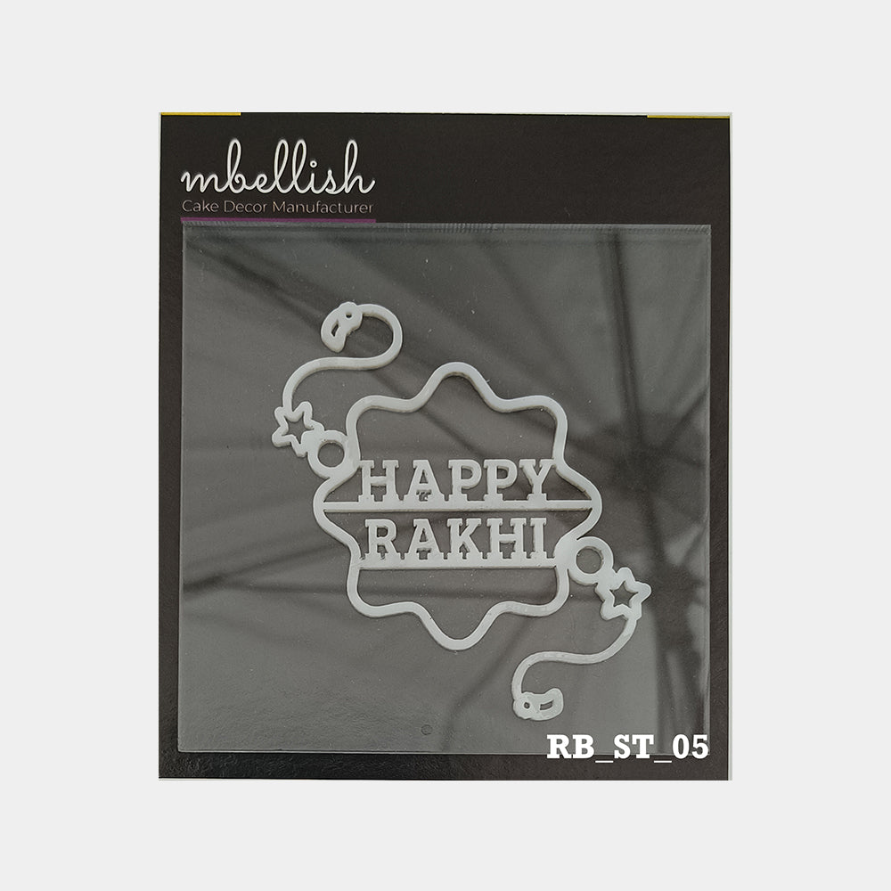 Happy Rakhi Acrylic Stamp, Size - 3", Pack of 1, Sku - RB_ST_05