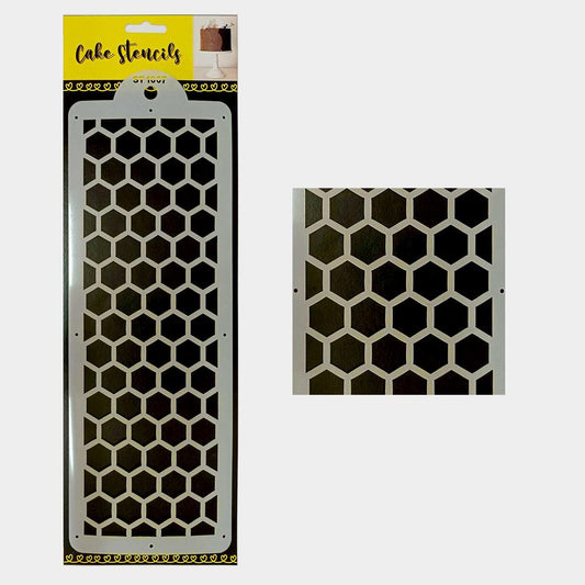 Honey Comb Stencil, Design Size 4 x 12 inches, SKU-SL10915