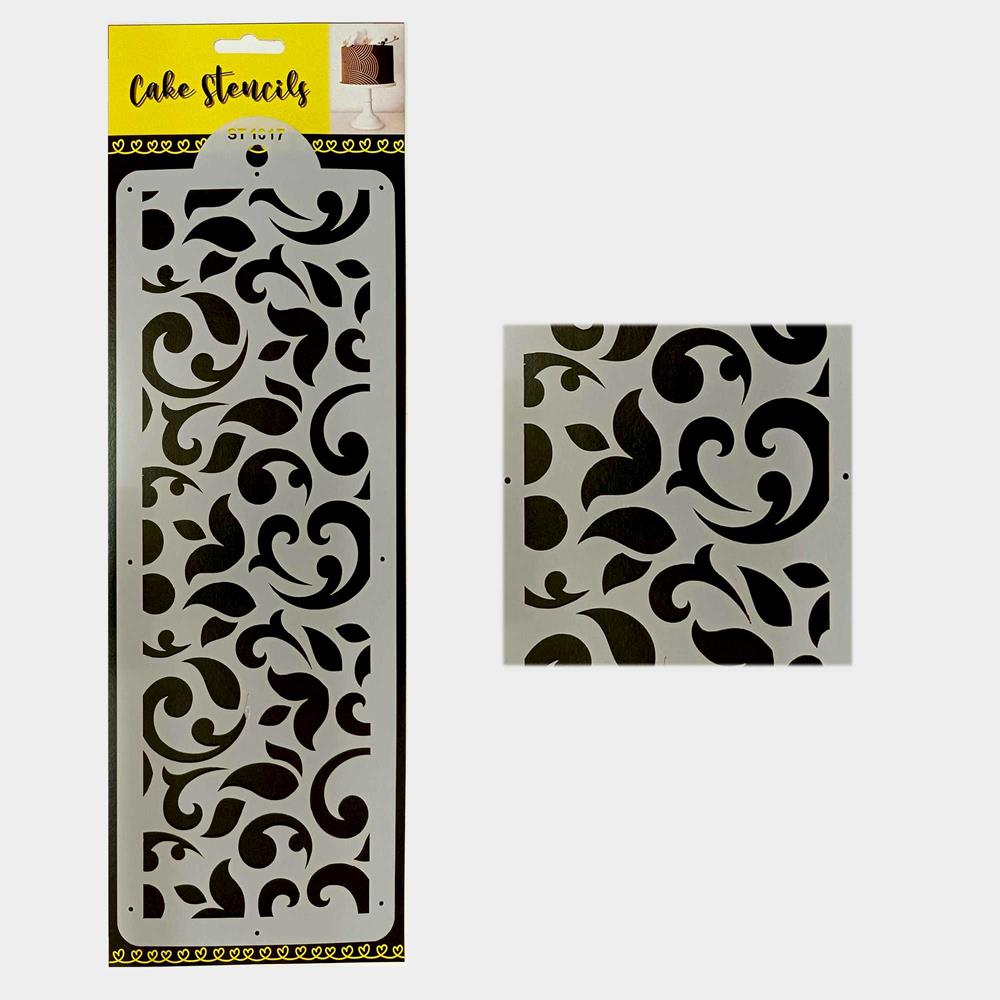 Floral Stencil, Design Size 4 x 12 inches, SKU-SL10925