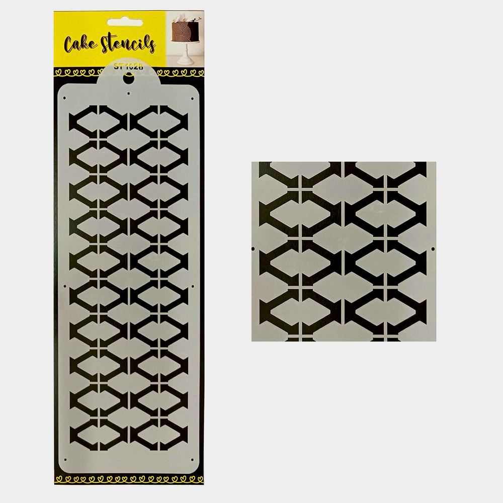 Lattice Stencil, Design Size 4 x 12 inches, SKU-SL10936