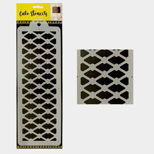 Lattice Stencil, Design Size 4 x 12 inches, SKU-SL10937