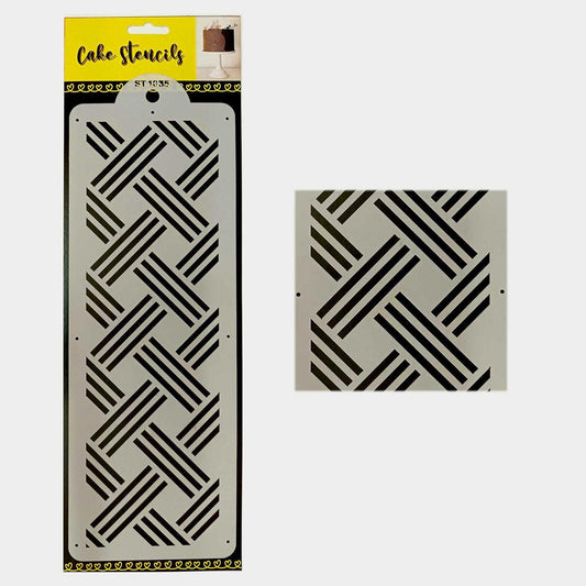 Weave Stencil, Design Size 4 x 12 inches, SKU-SL10943