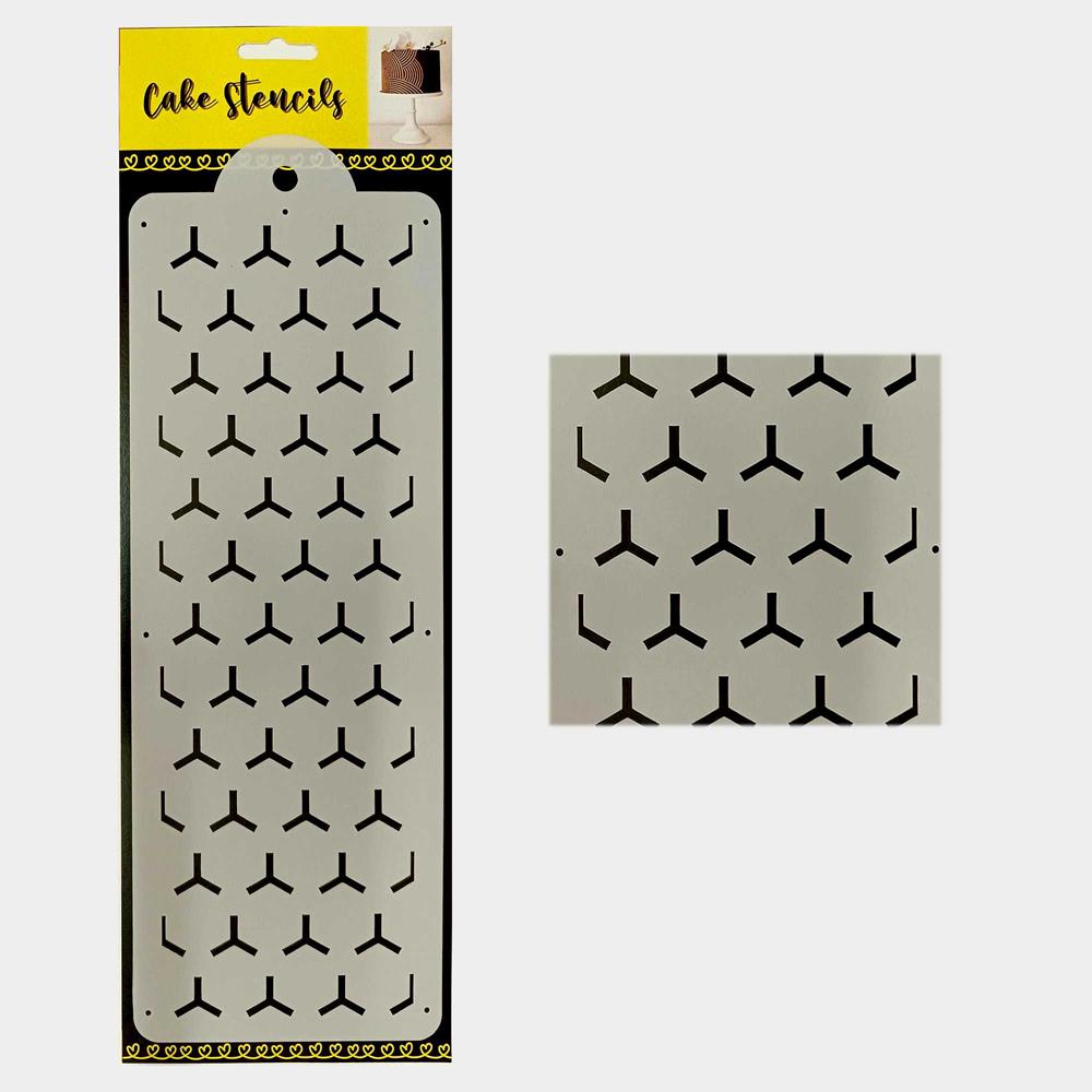 Geometric Stencil, Design Size 4 x 12 inches, SKU-SL10950