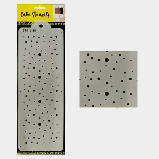 Dots Stencil, Design Size 4 x 12 inches, SKU-SL10957