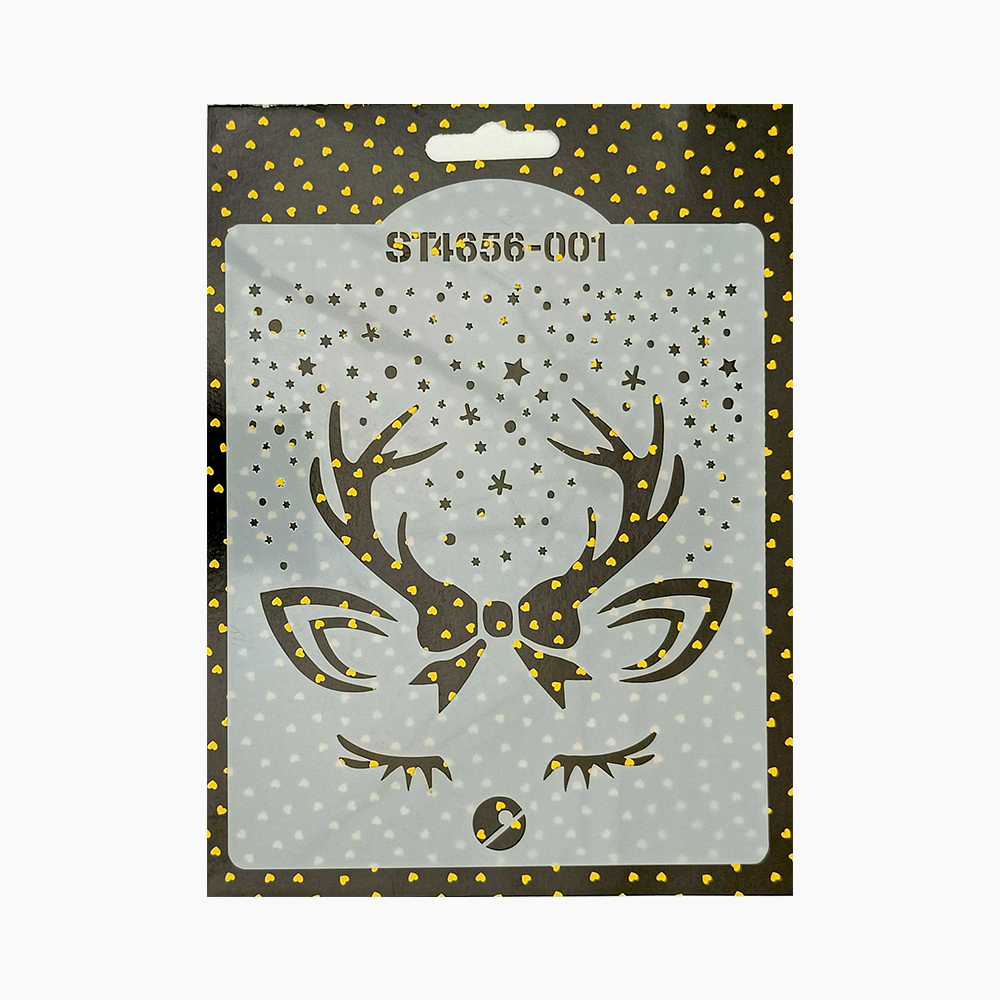 Reindeer Stencil Design Size – 4.5 x 5.5 inches ~ Pack of 1, Sku - SL11164