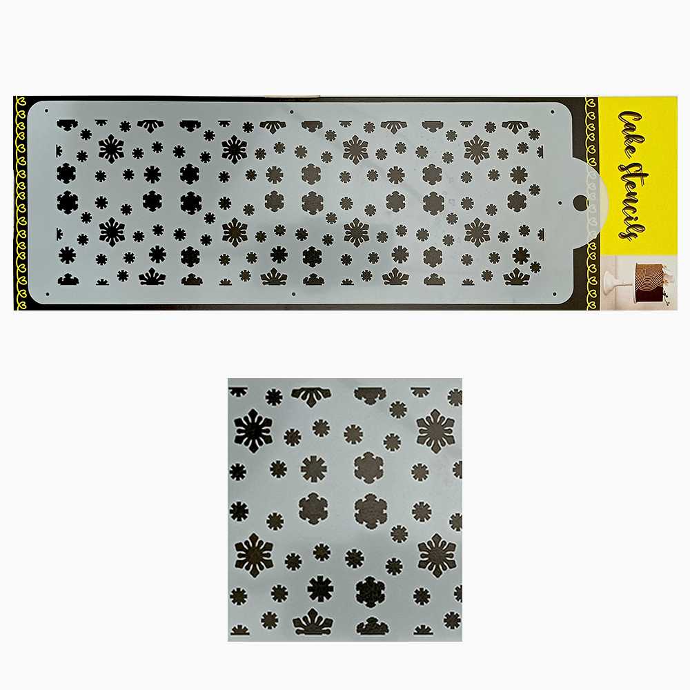 Snowflakes Stencil Design Size – 4 x 12 inches ~ Pack of 1, Sku - SL11175