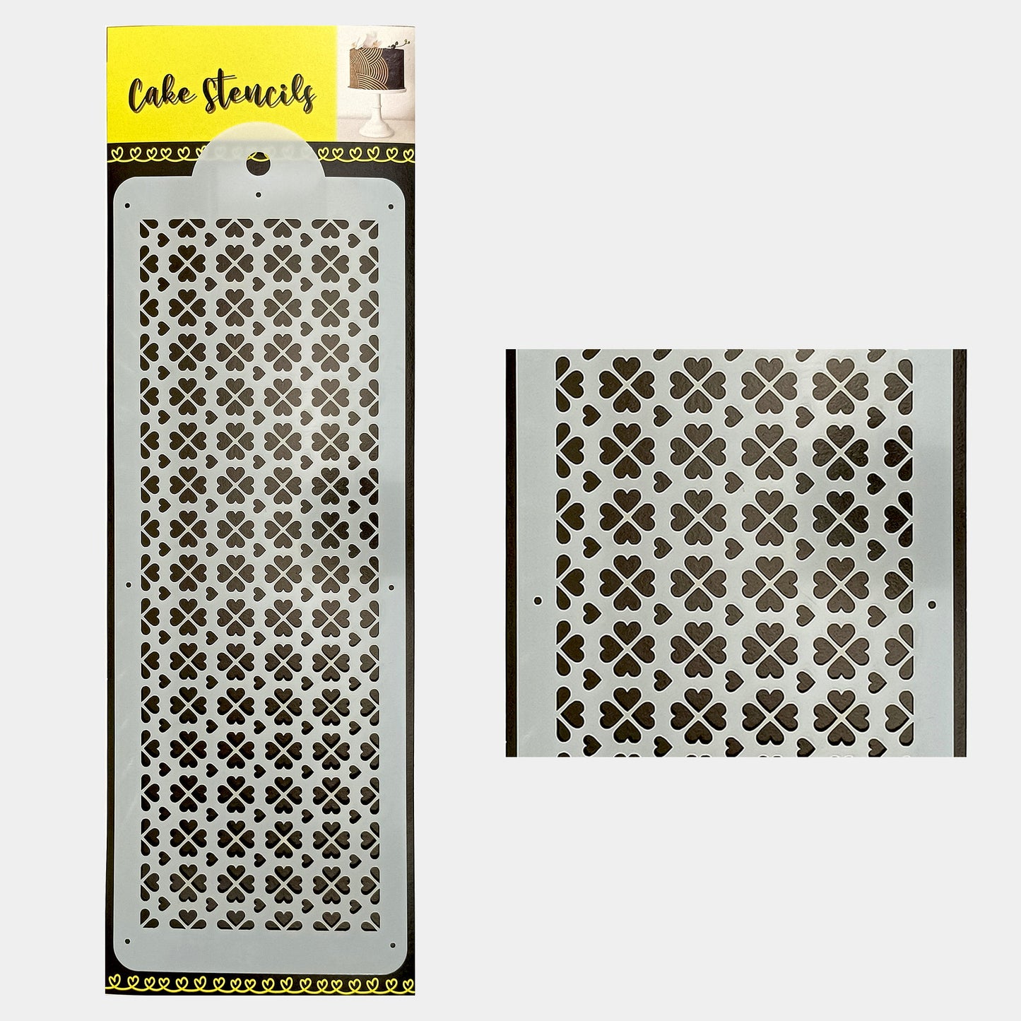 Hearts Stencil Design Size - 4 x 12 inches ~ Pack of 1, Sku - SL11208