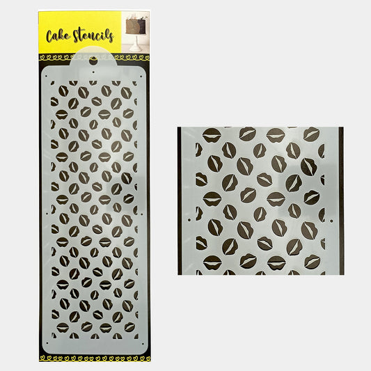 Kisses Stencil Design Size - 4 x 12 inches ~ Pack of 1, Sku - SL11210