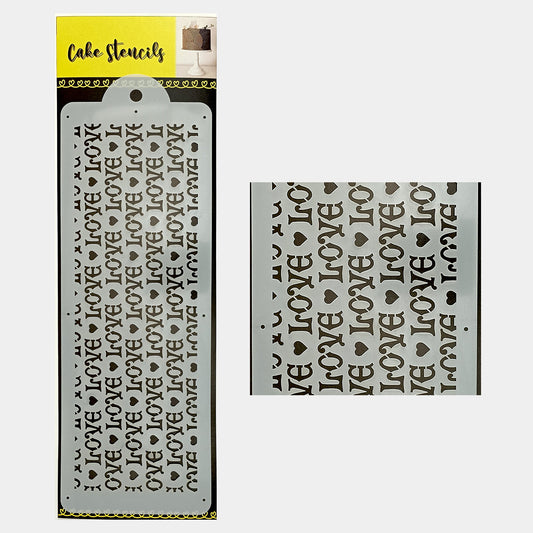 Love Stencil Design Size - 4 x 12 inches ~ Pack of 1, Sku - SL11211