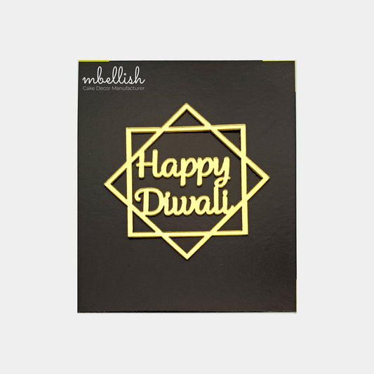 Happy Diwali Acrylic Sticker, Size -Small, Pack of 5, Sku - SS10