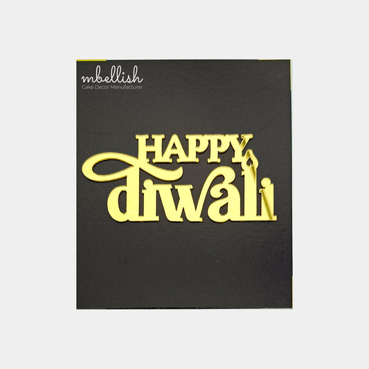 Happy Diwali Acrylic Sticker, Size -Small, Pack of 5, Sku - SS1