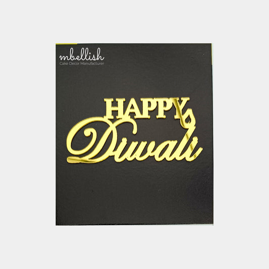 Happy Diwali Acrylic Sticker, Size -Small, Pack of 5, Sku - SS4