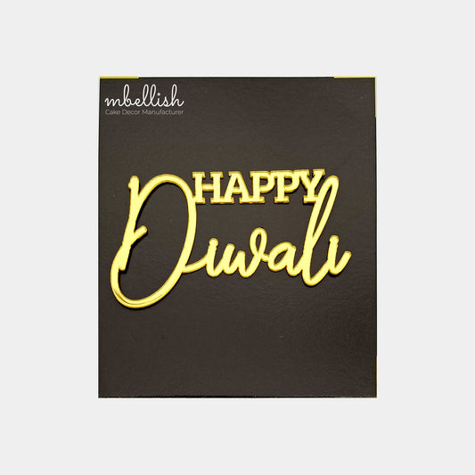 Happy Diwali Acrylic Sticker, Size -Small, Pack of 5, Sku - SS7