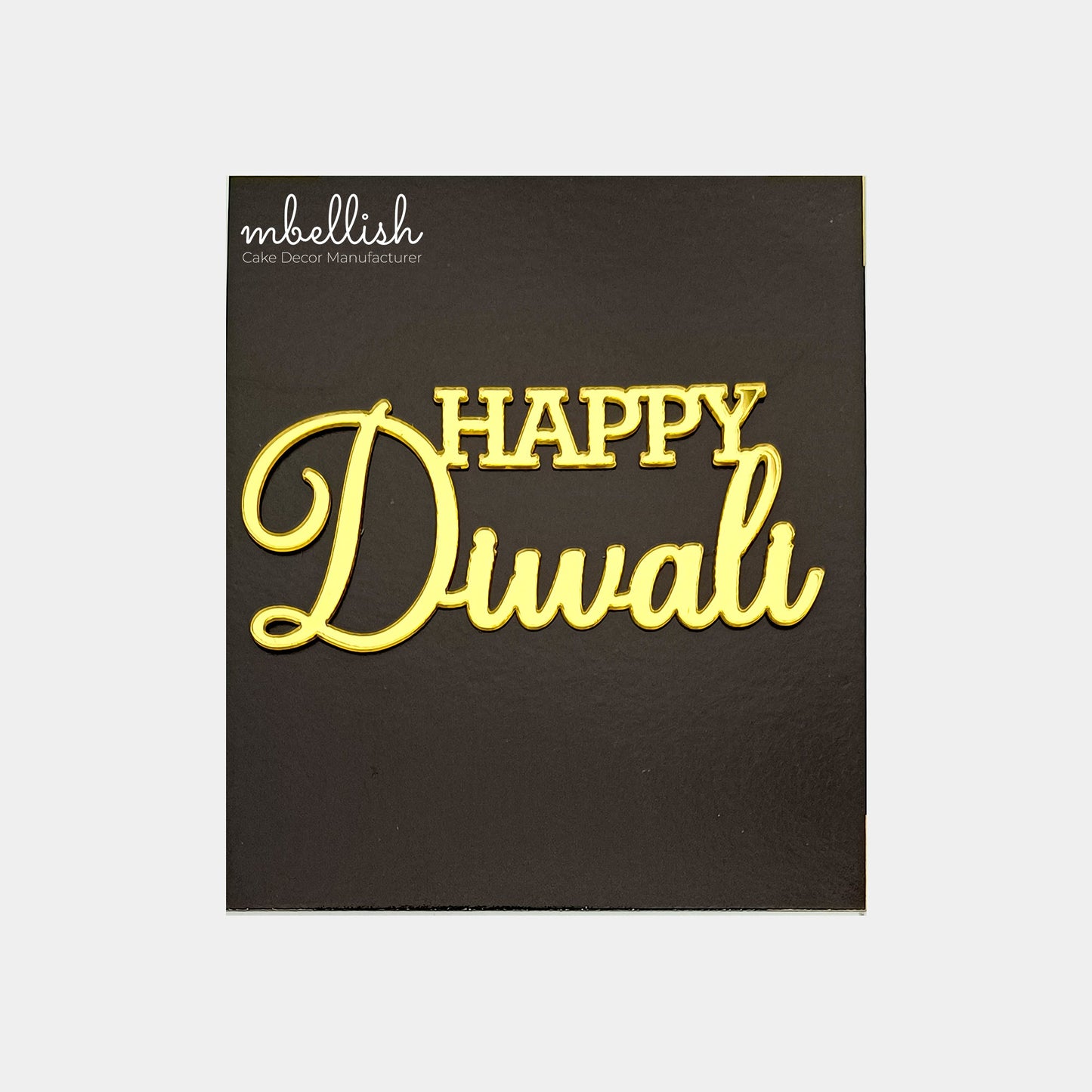 Happy Diwali Acrylic Sticker, Size -Small, Pack of 5, Sku - SS8