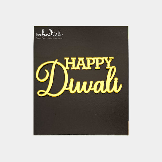 Happy Diwali Acrylic Sticker, Size -Small, Pack of 5, Sku - SS8
