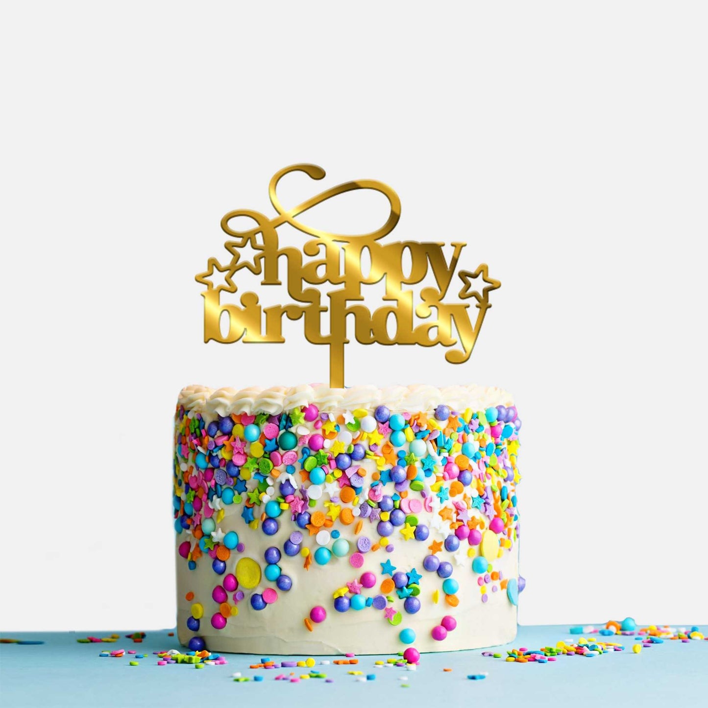 Happy Birthday Acrylic Cake Topper, Size - Medium, Pack of 1, SKU-TR10523