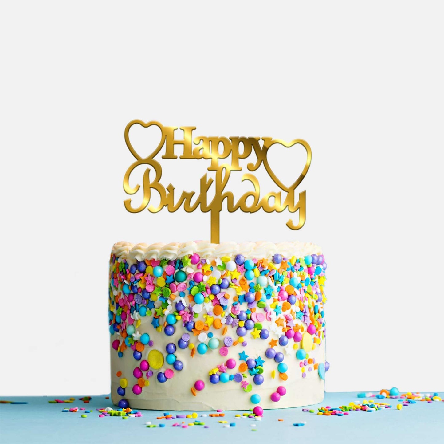 Happy Birthday Acrylic Cake Topper, Size - Medium, Pack of 1, SKU-TR10524